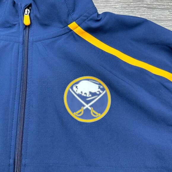 Buffalo Sabres Jacket Men's Large Blue NHL Authentic Pro Rinkside Zip Fanatics - Picture 4 of 16